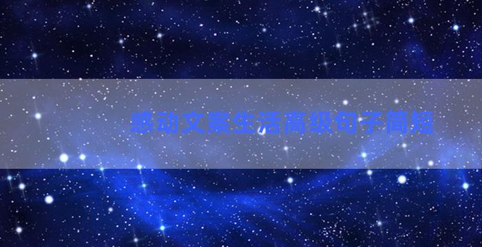 感动文案生活高级句子简短